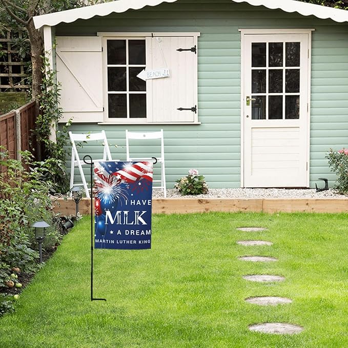 Mlk I Have A Dream Martin Luther King Garden Flag Welcome Party Outdoor Outside Decorations Picks Home House Garden Yard Decor 12x18 Inch