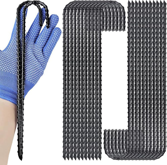 12 Inch J-Hook Rebar Stakes, HeavyDuty Anti-Rust Ground Anchors for Chainlink Fence, Garden Dog Fence, Sports nets, Camping Tent, Etc (80 Pack)