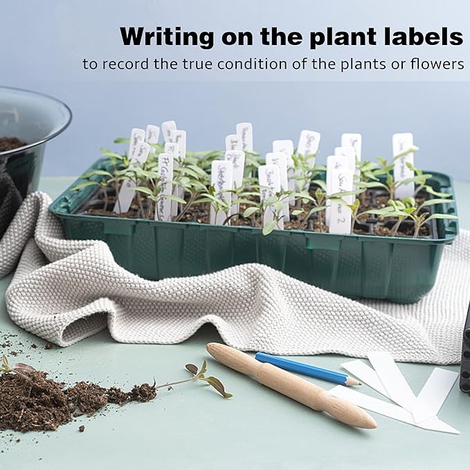 Plant Labels 4 Inch 500Pcs Plastic Plant Name Tags for Seedlings Garden Labels Markers Nursery Plant Tags Seed Labels Plant Label Stakes with Permanet Marking Pen Plant Markers for Outdoor Garden
