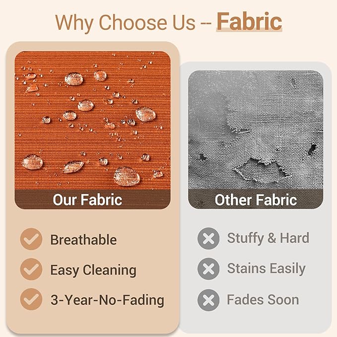 HOOOWOOO Outdoor Patio Bistro Set,3 Pieces Wicker Out Door Swivel Rocking Chair with Matching Side Table,Patio Furniture Sets,Brick Red