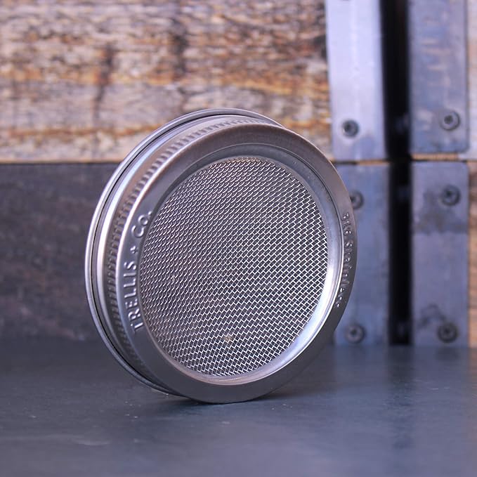 | Stainless Steel Sprouting Kit, 2 Pack | Rust Proof 316 Stainless, Curved Mesh, Fits Most Wide Mouth Mason Jars | Grow Your Own Organic Sprouts from Seeds, Sprouter