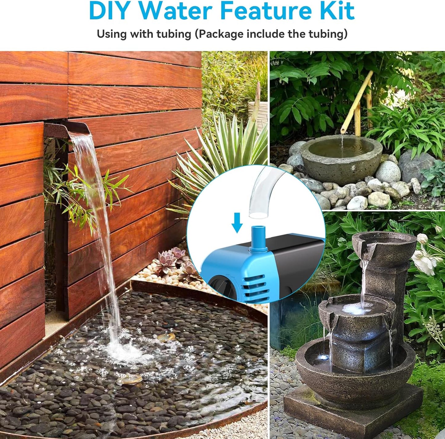 POPOSOAP Solar Water Pump 12W, Solar Water Fountain Pump with 160GPH Submersible Pond Pump Adjustable Flow for Solar Fountain, Pond, Fish Tank, Garden, Pool, Water Features