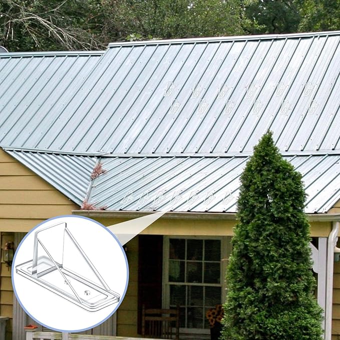Taiyin Mini Snow Guards for Metal Roofs Prevent Sliding Ice Snow Stop Buildup Block to Stop Ice from Sliding Off Your Metal Roof