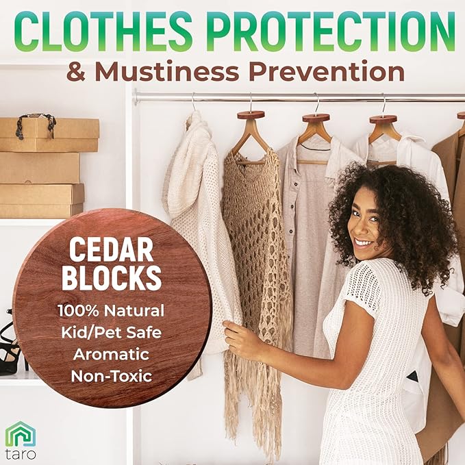 Clothes Moth Traps with Pheromones & Cedar Blocks - Most Effective Moth Killer for Closet, Clothing & Wool - Non-Toxic Moth Repellent for House - How to Get Rid of Moths in Closet