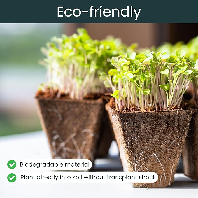 Seed Starter Peat Pots for Seedlings 300 pcs Biodegradable Seed Starter Pots