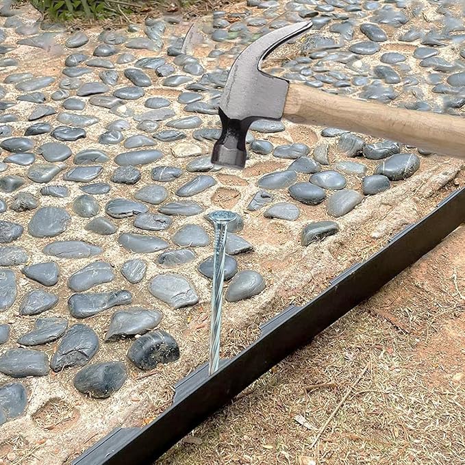 Artificial Turf Stakes Galvanized Spiral Landscape Spikes 8IN Weed Barrier Fabric Stakes for Paver Edging, Gardening Lawn Edging, Carpentry and More (20 PC)