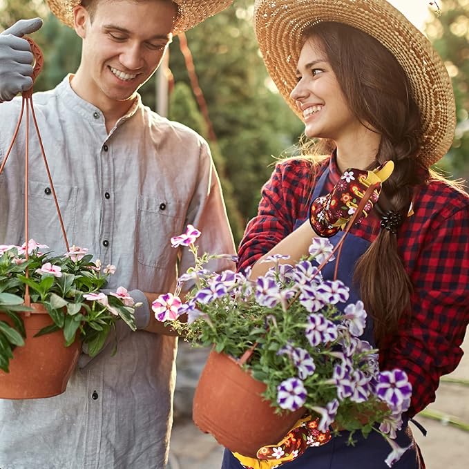 Bamllum Leather Gardening Gloves for Women - Working Gloves for Weeding, Digging, Planting, Raking and Pruning