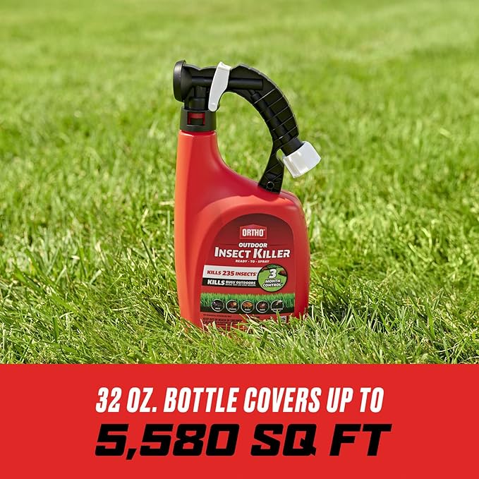 Ortho Outdoor Insect Killer Ready-to-Spray: For Yard, Garden & Landscapes, Works on Listed Ants, Spiders, Fleas & Ticks, 32 oz.