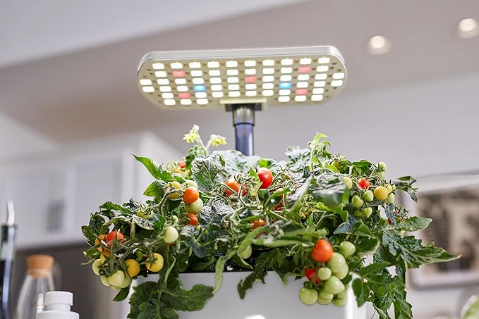 AeroGarden Harvest 2.0, Indoor Garden Hydroponic System with LED Grow Light, Holds up to 6 AeroGarden Pods, Cream