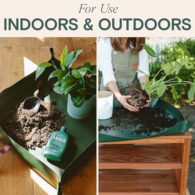 ARBER Repotting Mat – 30" x 30" Repotting Mat for Indoor Plants – Waterproof Planting Mat for Potting, Indoor Succulent, Gardening, Pruning, Soil Mixing – Plant Mat for Mess Control