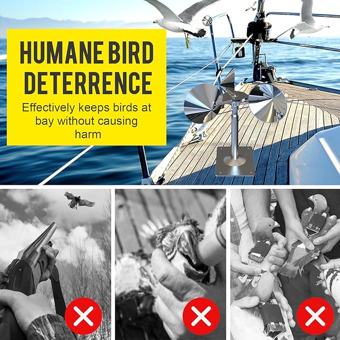 Bird Reflectors to Keep Birds Away, Scare Devices- Bird Spinners to Keep Pigeons Sparrows, and Woodpeckers Away for Outside (1PC)