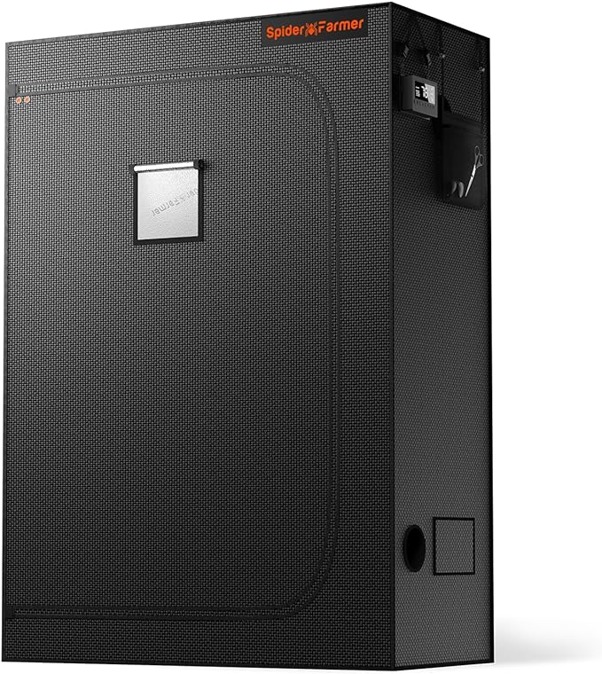 Spider Farmer 4.6x2.3x6.6 Grow Tent Pro-Grade, 55"x28"x80", with Observation Window and Floor Tray, 1680D Thicken Mylar Canvas, 4x2 for Indoor Hydroponic Growing for SF2000, SE4500, G4500