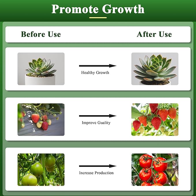 Outdoor LED Grow Lights, Waterproof String Plant Growing Light, Full Spectrum Growth Light with Timer, Suitable for Garden, Farm, Flower, Seedling Greenhouse Grow Light (12 Lights)