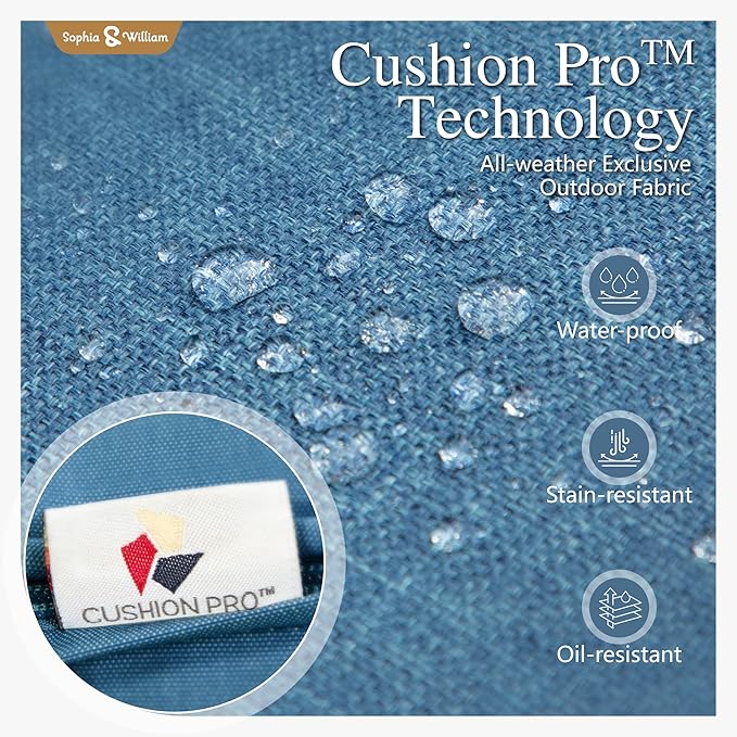 Sophia & William Patio Furniture Sets with 45" Gas Fire Pit Table Outdoor Metal Conversation Sets for 5, 2 x Swivel Cushioned Patio Sofa Chairs, 1 x 3-Seat Sofa 4 Pieces for Lawn Backyard Navy