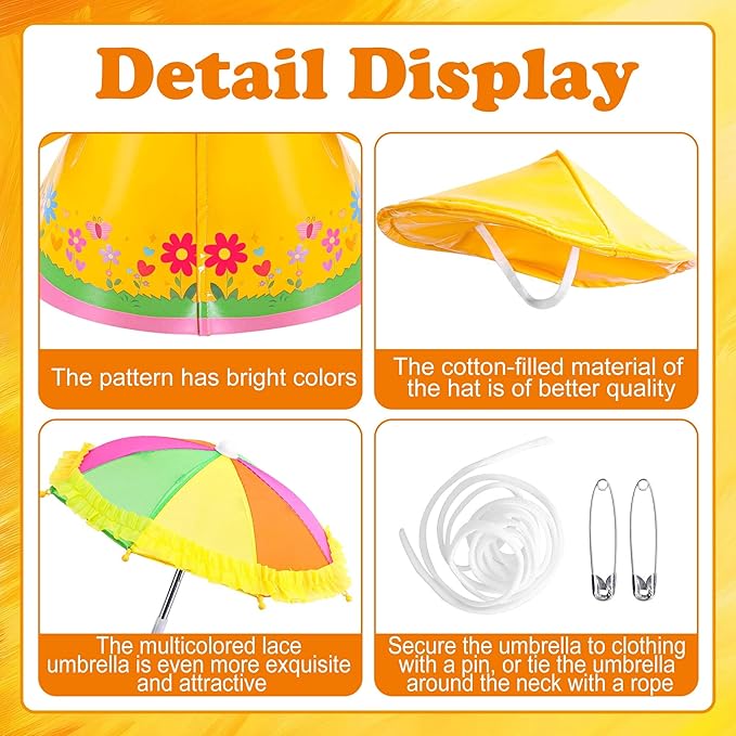 DECOHS 3 Pcs/Set Raincoat Porch Goose Outfits, Summer Lawn Goose Statue Raincoat Costume, Yard Goose Clothes Raincoats Umbrella Hat Outfit for 23" Statue Patio Garden Decoration