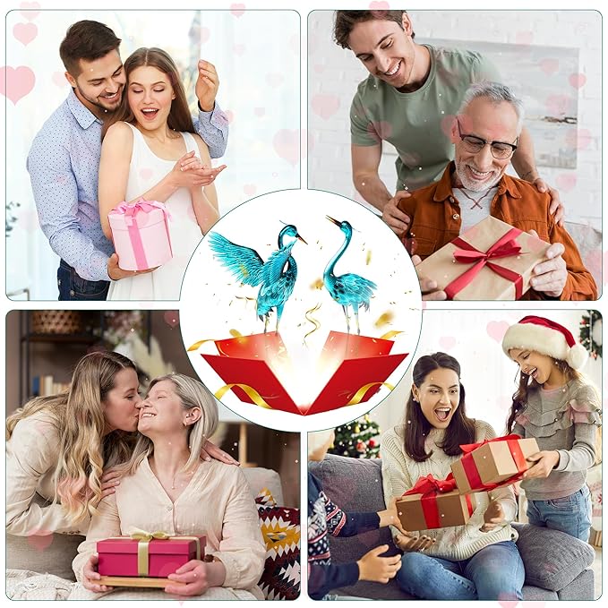 Autodaya 36.75" Metal Crane Garden Statue, Handcrafted Oversized Blue Heron Decor Sculptures with Stable U-Ground Stakes, Backyard Decoration, Metal Garden Bird Animal Yard Art, Lawn Ornament Decor