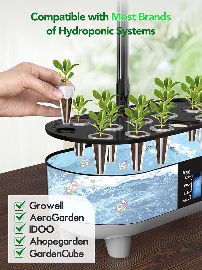 Growell Grow Sponges 120 Pack, Seed Pods Replacement Compatible with Aerogarden and Others, Hydroponic Sponges for Indoor Growing Systems