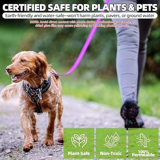 Mulch Glue 1.3 Gallon, Ultra-Stick Rock Glue for Landscaping, Gravel Binder Non-Toxic Rubber Mulch Lock Adhesive, Heavy Rain & Windproof for Gardens, Pea Gravel Stabilizer, Lasts up to 2 Year