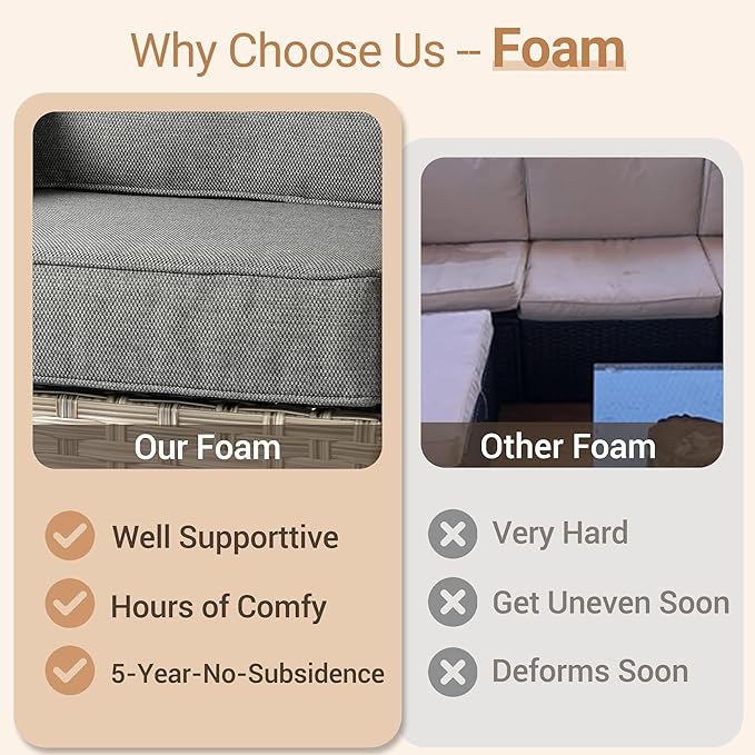 HOOOWOOO Outdoor Patio Bistro Set,3 Pieces Wicker Out Door Swivel Rocking Chair with Matching Side Table,Patio Furniture Sets,Charcoal Gray