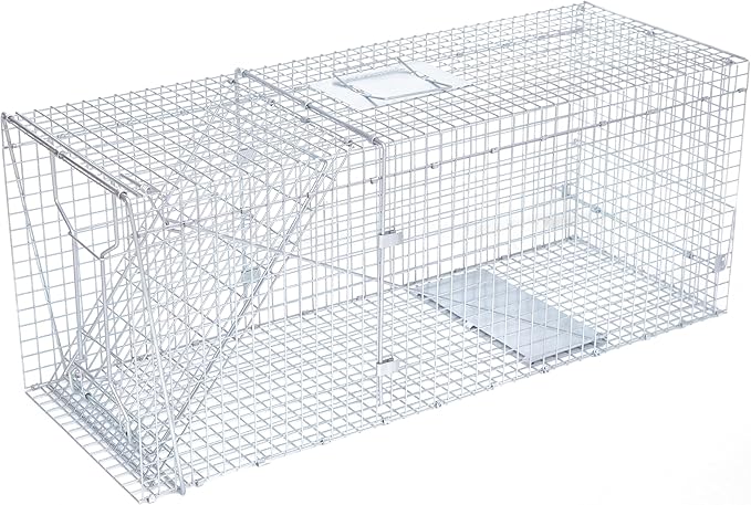 Answer Live Catch Trap for Coyotes, Foxes, Armadillos & Other Large Pests – Heavy-Duty Humane Cage Trap – Durable Wildlife Control Solution