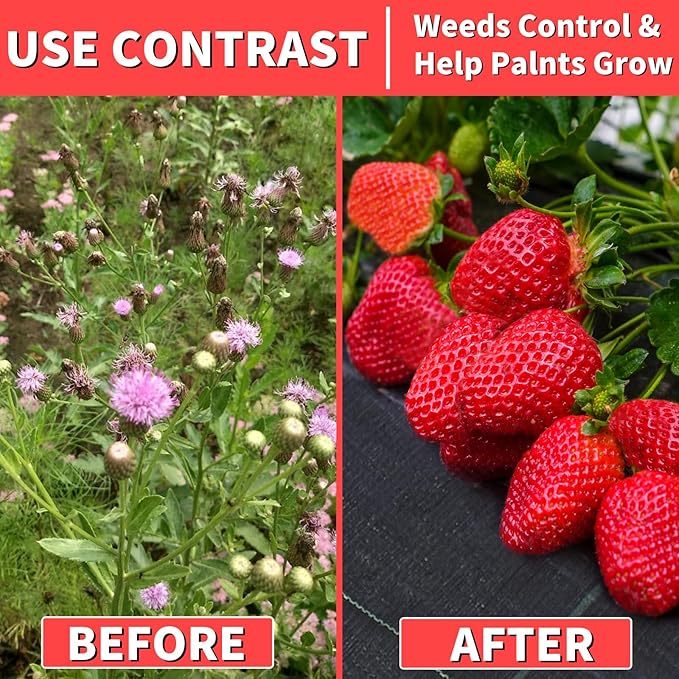 4ft x 300ft Landscape Fabric -Heavy Duty Weed Barrier Fabric for Landscaping, Weed Blocker Cloth,Geotextile Fabric for Garden, Driveway & Ground Cover, Garden Weed Mats,Grid Design