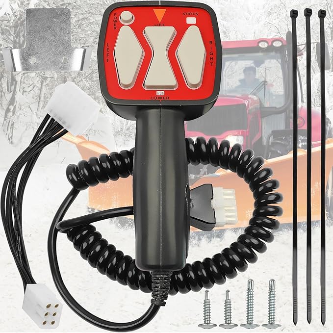 Snowplow Handheld Controller Fit for Western 56462 | SAM 1306902 | Fisher 9400, Straight Blade Plows, 6 Pin Plug Hand Held Controller