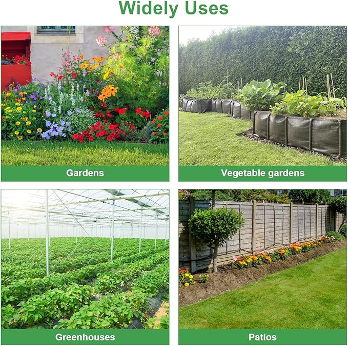 mupera Heavy Duty Weed Barrier Fabric - 6.5ft x 330ft (78"x3960") Professional Grade Landscape Fabric, UV-Resistant 3.8oz Woven PP for Driveway & Garden, Commercial Strength Ground Cover (Black)