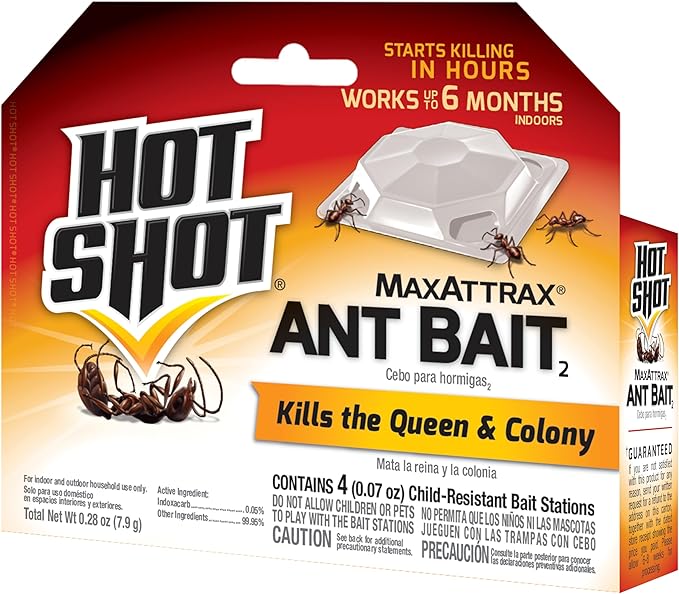 Hot Shot Ant Bait, 1 Pack, 4 count