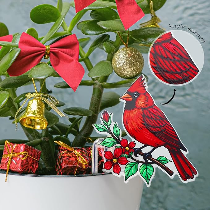 Hanging Planters for Indoor Outdoor Plants-Planters Hanging Plant Red Cardinal Bird Decor Garden Decor Plant Accessories Farmhouse Decor-Gifts Ideas for Mom