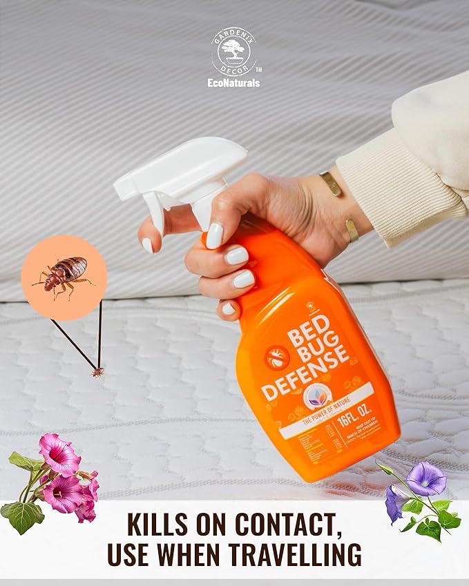 All Natural Bed Bug Spray -Non-Toxic Bed Bug Killer - 2 Bottle Pack 16 oz + 1 oz Concentrate - Fast-Acting Bed Bug Killer | Kills Fleas and Mites