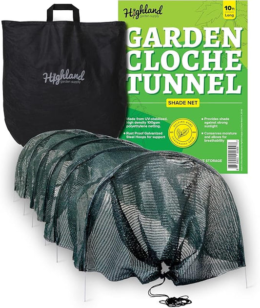 Garden Tunnel Shade Net Cover Greenhouse Protection from Sun Heat Gardening Green House Sun Shades Cloche Hoops Plant Covers Hoop House Outside Heavy Duty Garden Row Cold Green Houses Kit