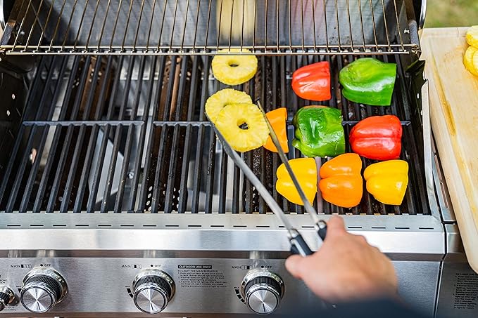 Monument Grills Larger 4-Burner Propane Gas Grills Stainless Steel Cabinet Style with Infrared Side Sear & Side Burners with Stainless Steel Cooking Grids(2 Items)