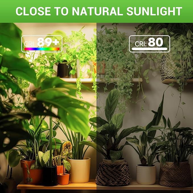 RDJ Bouns 80W Grow Light Bulb, E26 Base Foldable Sunlike Full Spectrum, 12791 Lumen High PPFD, UFO Grow Lights Waterproof, Ideal for Greenhouse, Grow Tent, Hydroponics, Indoor Garden