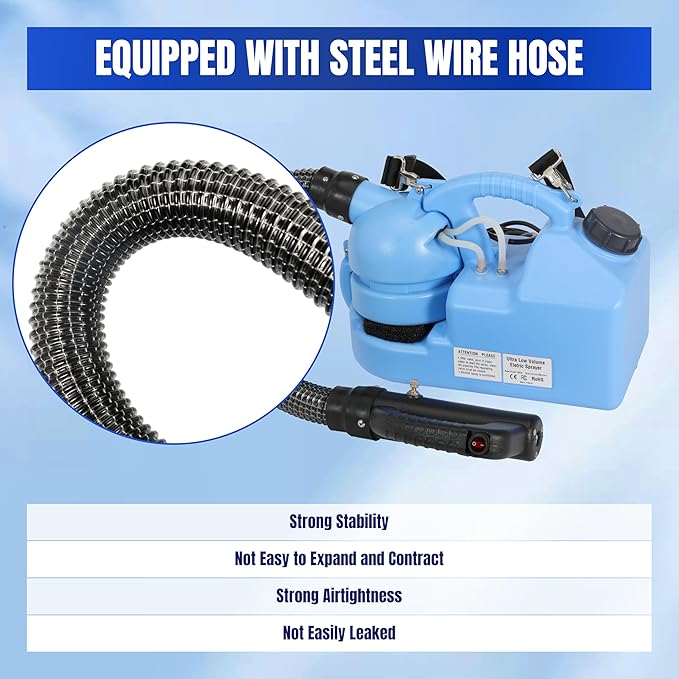 ULV Fogger Machine 7L (1.85 Gallon) Electric Portable Fogger Sprayer Ultra-Low Volume Atomizer for Indoor Outdoor Use in Home, Yard, Garden, Patio, and Large Spaces (7L Spray Machine-1Pack)