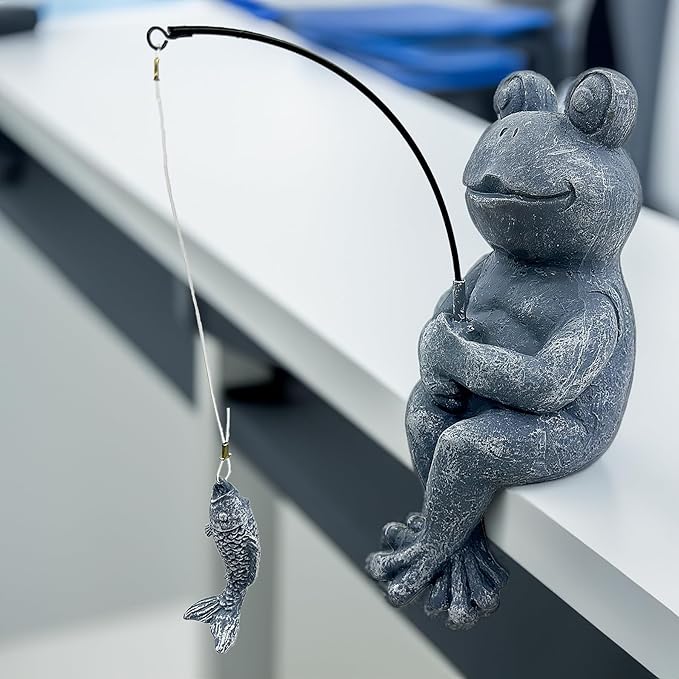 Teaeeno Outdoor Animal Decor Statue, Animal Sculpture Decoration for Yard Art, Garden Statues Decor for Home, Home Garden Décor Accents (Grey)