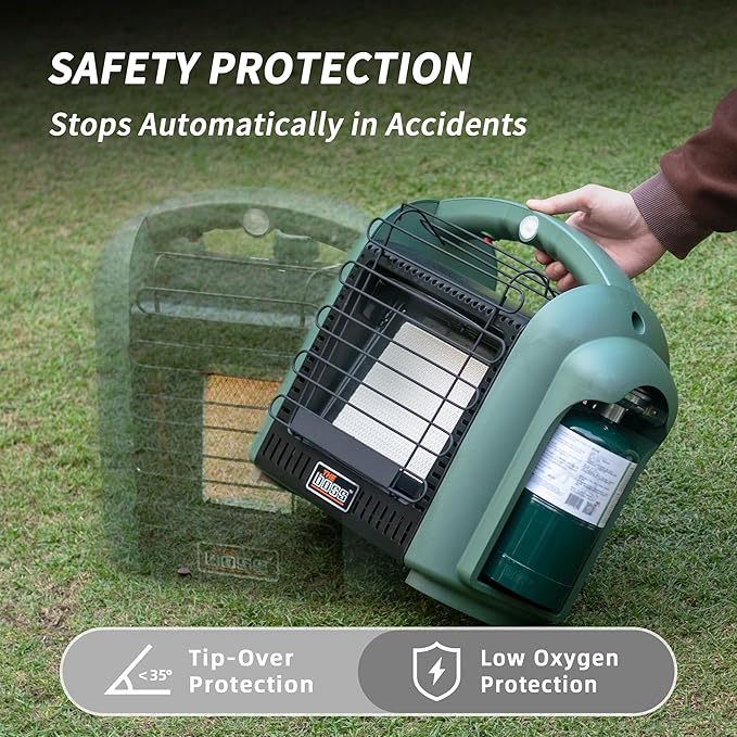THE BOSS 6,000 BTU Propane Heater Indoor Outdoor Portable Heater Camping Propane Space Heater Outdoor