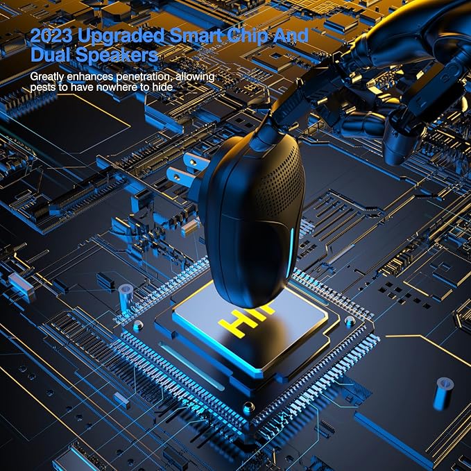 2025 Upgraded Ultrasonic Repeller & Insect Indoor Repeller,Ultrasonic and Repellent for Roach,Rodent,Mouse,Bugs,Mosquito,Mice,Spider,Ant,3 Mode Switching,6 Packs