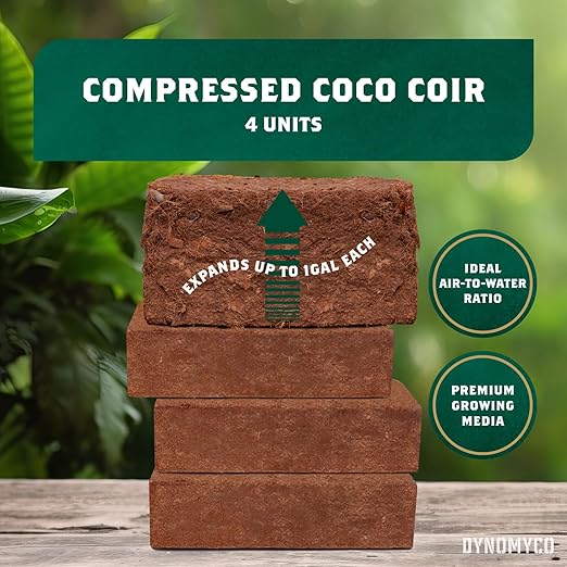 DYNOMYCO Mix 4-in-1 Mycorrhizal Grow Kit for Bigger Yields & Healthier Plants - Includes Concentrated Mycorrhizae, MHB & Bio-stimulants, Premium Coco Coir, and Biodegradable Grow Bags