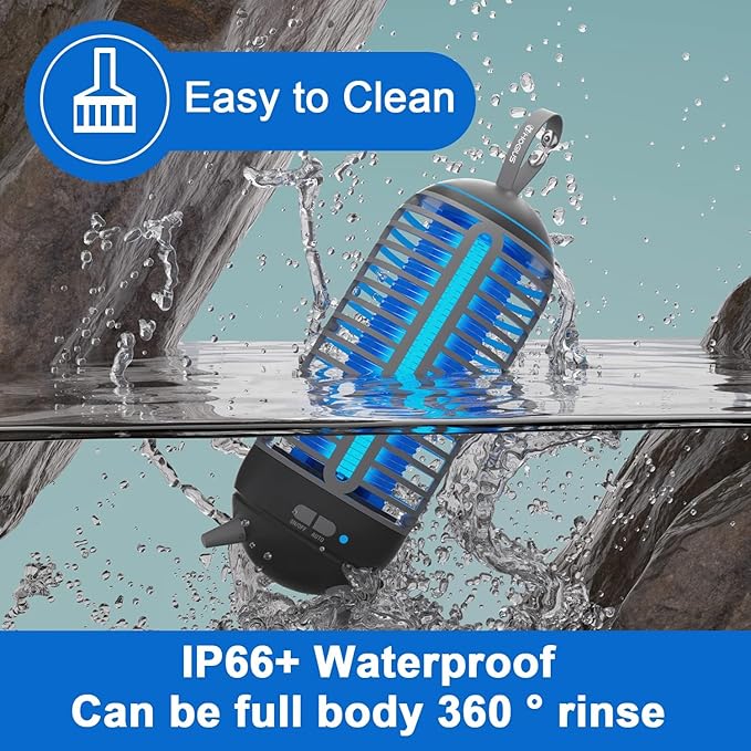 2 Pack Cordless Bug Zapper Outdoor & Fly Zapper Indoor & Wireless Mosquito Zapper Portable Camping Fly Trap 2500mAh Electric Ideal for Traps