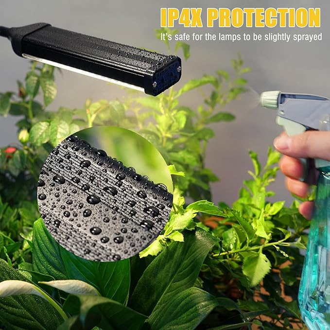 Grow Lights for Indoor Plants, Full Spectrum led Grow Light with Stand (4 Heads Light)