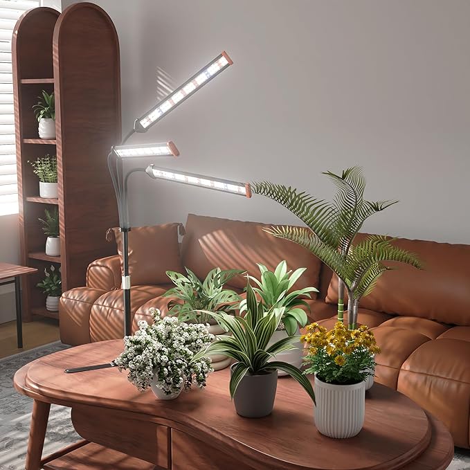 GooingTop Grow Light for Indoor Plants Growing Full Spectrum LED Lamp with Optional Dimming & Timer