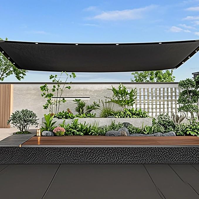 winemana Black Shade Cloth 30x30 FT– 70% Sun Shade Mesh Tarp for Greenhouse, Garden, Patio, Dog Kennel, Chicken Coop, and Outdoor Protection, Plants Cover Shade Netting with 2 Reinforced Grommets