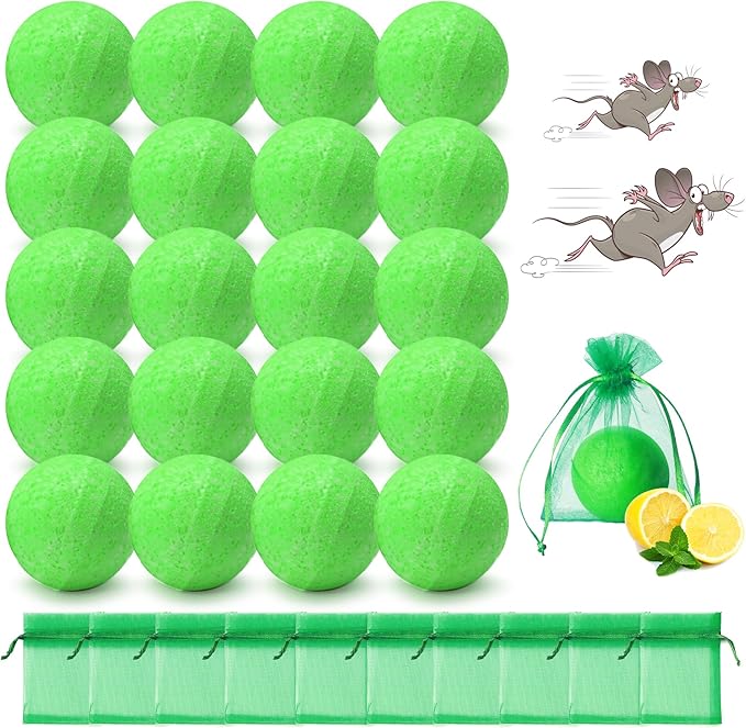 MAGIC CAT Rodent Repellent 20 Pack, Natural Peppermint Oil to Repel Mice & Rats for House Pet Family Safe, Rat Deterrent Mouse Stopper for Closet Garage Boat Car RV Truck Indoor Outdoor Rodent Control