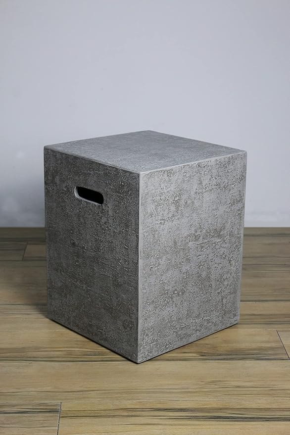 Elementi Round Outdoor Fire Pit Table, Propane Fire Pits for Outside Patio Includes Canvas Cover & Lava Rocks, Firepit Outdoor Fireplace for Backyard Gas Fire Pits & Outdoor Fireplaces