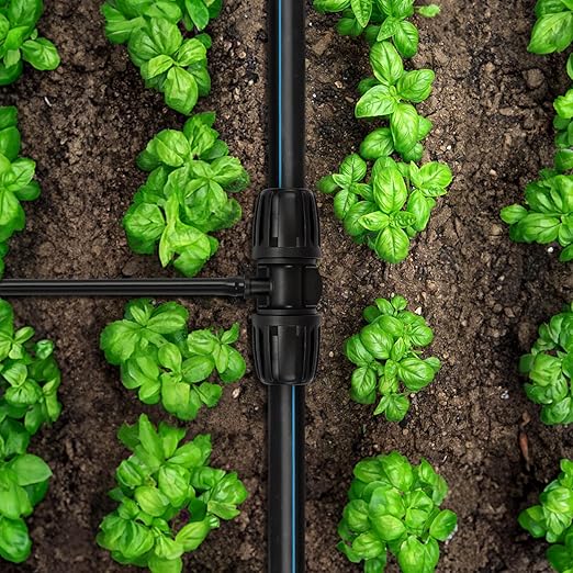 12 Pcs Barbed Tee 1/2 Inch To 1/4 Inch Irrigation Tubing Fittings, 1/2 Inch(1/2" ID x 0.65" OD) To 1/4 Inch Irrigation Adapter 16mm Hose Locked T Reducer To 1/4" Water Line Connection