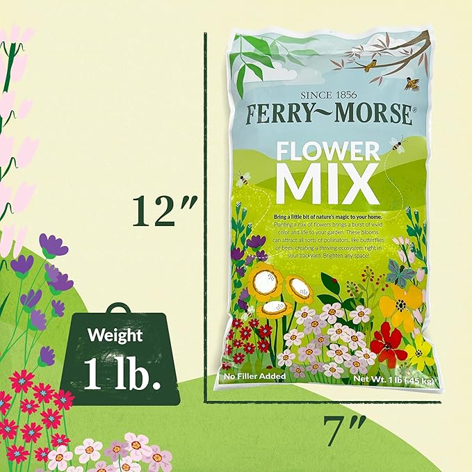 Ferry-Morse EcoEase Microclover and Fescue Low Maintenance Ground Cover Grass Seed Mix, 1lb
