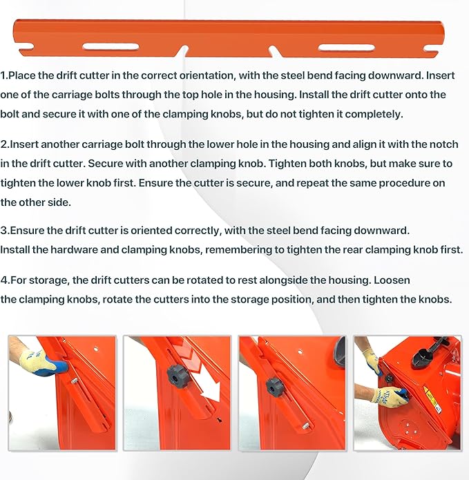 724069 Snow Blower Drift Cutter Kit/Slicer Bar Kit - Compatible with Ariens Deluxe, Platinum, Pro SNO-Thro Models,Cuts Through Snow Drifts（ #72406900）