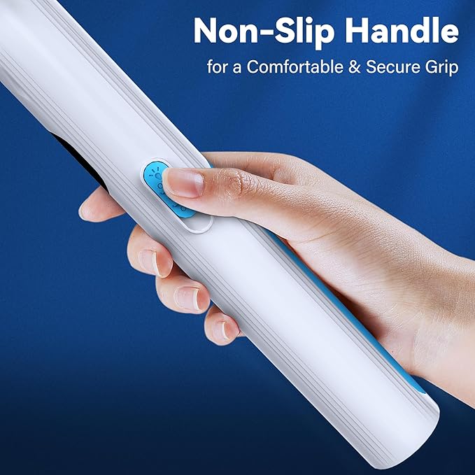 Electric Fly Swatter Racket, 2 in 1 Mosquito Bug Zapper 4100V Handheld Mosquito Killer with 1800 mAh Rechargeable Battery, Purple Light and 3-Layer Safety Mesh for Indoor Outdoor Blue