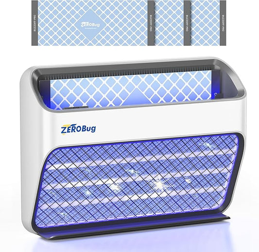 2025 Bug Zapper & Trap Indoor, 5X Catcher Rate Fly Killer, USB-C Powered Electric Mosquito Zapper with Long-Life UV LED, Fruit Fly Trap for Home, Kitchen, Bedroom, 1 Device & 3 Traps