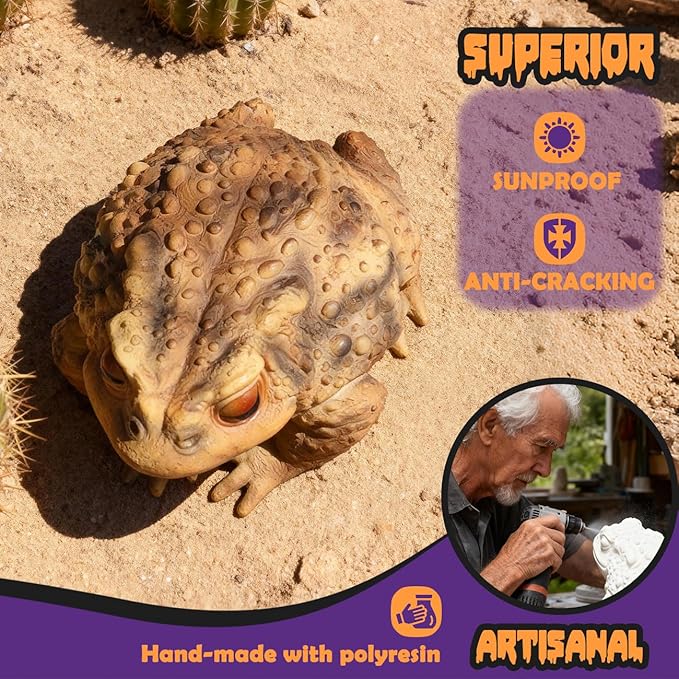 Sunthus Frog Toad Sculptures Garden Statues Yard Art Resin Decorations Outdoor Garden Decor